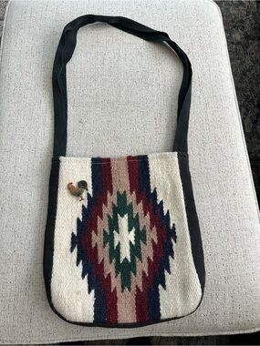 Vintage El Paso Saddleblanket Co. Wool SW Crossbody Bag w/Kuhn Zinn Pin